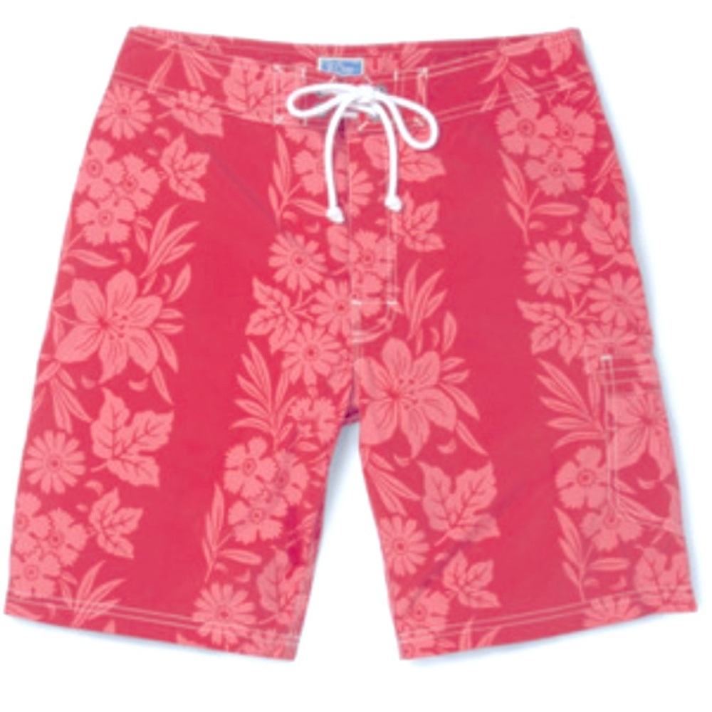 J. Crew | Red Floral Swim Trunks Men’s Size 30